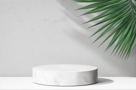 Minimal empty podium for your product presentation. Generative AI.の素材