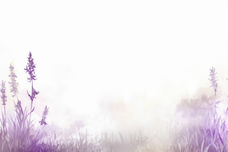 Soft lavender watercolor paper texture background. Painting in watercolor style. Generative AI.の素材