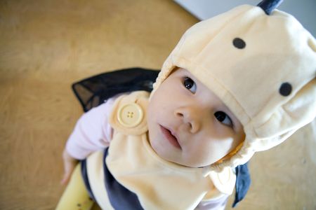 Baby in masqueradeの写真素材