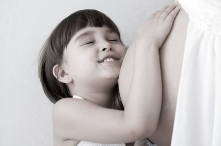 Mother pregnancy and childの写真素材