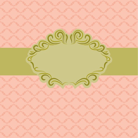 Template frame design for greeting card . Background - seamless pattern.のイラスト素材
