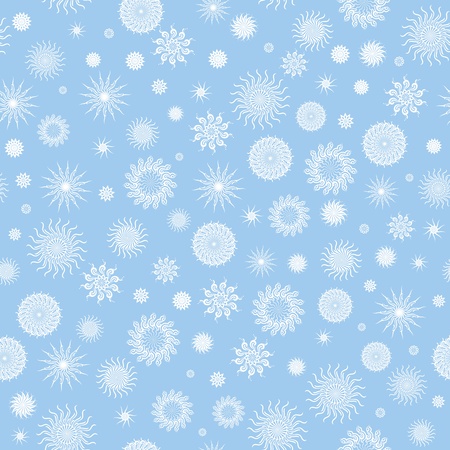 White snowflakes on a blue background.のイラスト素材