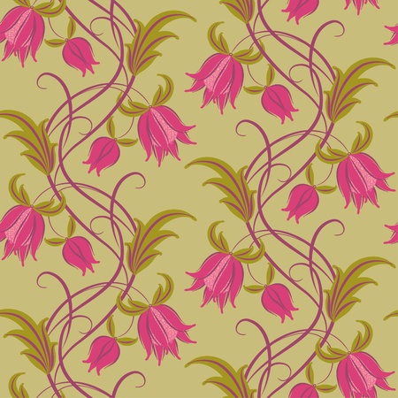 Seamless pattern. Floral design, in vintage style.のイラスト素材