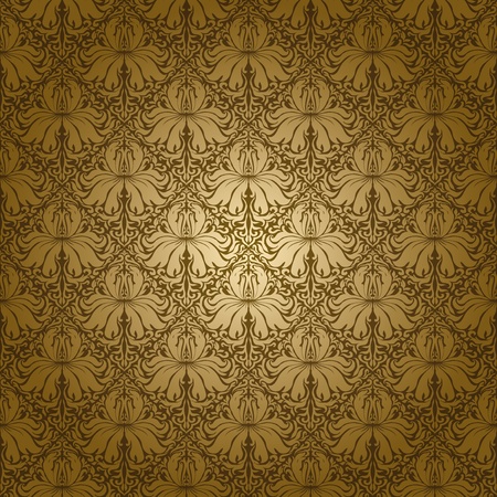 Seamless floral pattern. Yellow flowers on a green background. EPS 10のイラスト素材