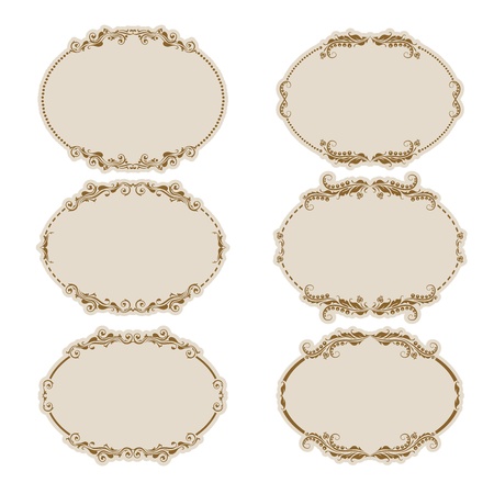 Set of ornate vector framesのイラスト素材