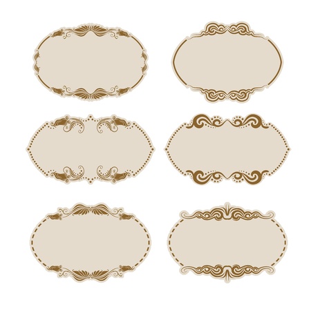 Set of ornate vector framesのイラスト素材
