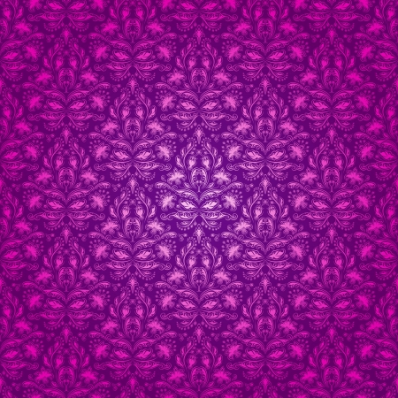 Damask seamless floral pattern  Flowers on a purple background  EPS 10のイラスト素材