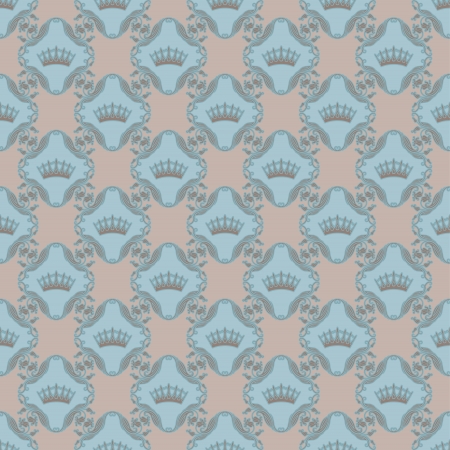 Seamless damask pattern on a beige background  Royal wallpaper  のイラスト素材
