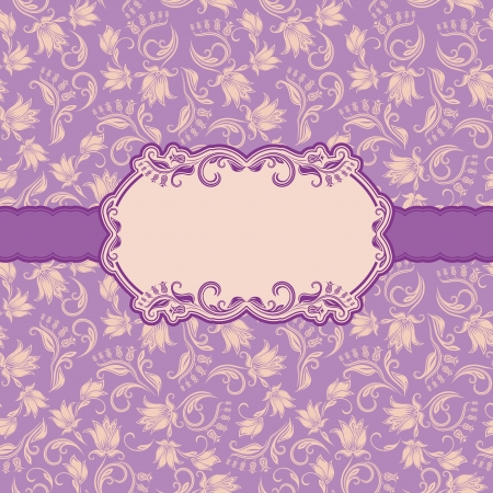 Template frame design for greeting card   Seamless background  Vector illustration のイラスト素材