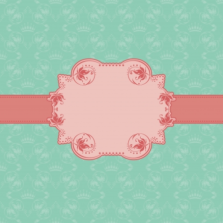  template frame design for greeting card   Background - seamless pattern のイラスト素材