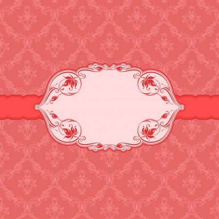 template frame design for greeting card   Background - seamless pattern のイラスト素材