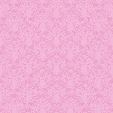 Vector seamless  floral pattern  Flowers on a rose background のイラスト素材