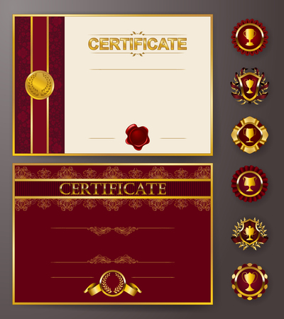 Elegant template of certificate, diplomaのイラスト素材