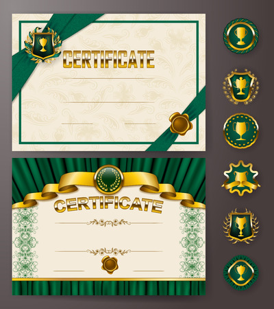 Elegant template of certificate, diplomaのイラスト素材