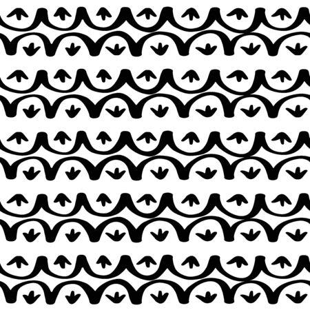 Abstract Doodle Line Patternのイラスト素材