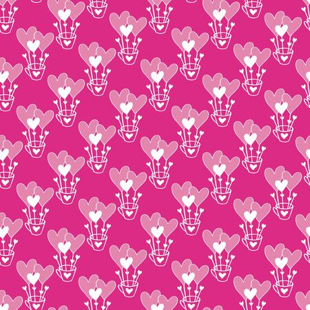Valentines Hand Drawn Seamless Pattern-08のイラスト素材