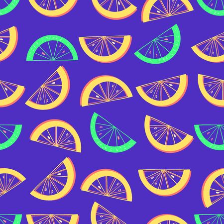 Hand Drawn Cartoon Orange Pattern-03のイラスト素材