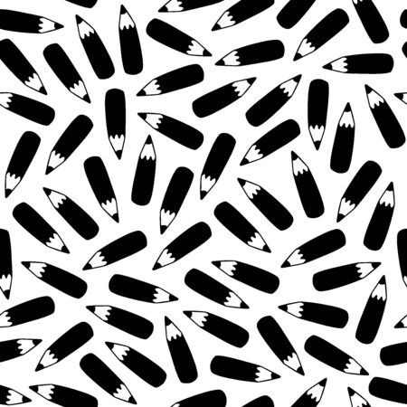 Pencil Doodle Seamless Pattern-08のイラスト素材