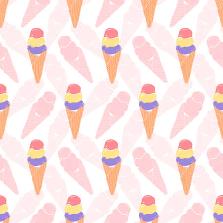 Ice-cream Pattern Colored-25のイラスト素材