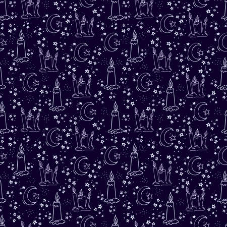 Sweet Dreams Doodle Seamless Pattern-16のイラスト素材