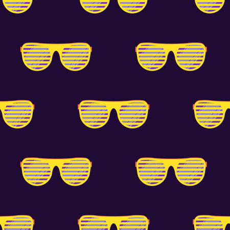 Travel Sunglasses Seamless Pattern-02のイラスト素材