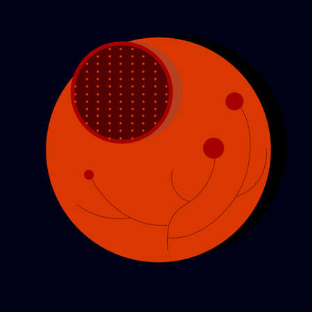 Empty plate. Flat Vector illustrationのイラスト素材