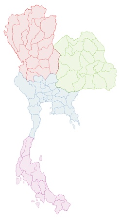 Thai Map Vectorのイラスト素材
