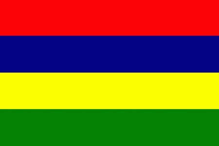 original and simple Mauritius flag isolated vector in official colorsのイラスト素材