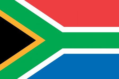 original and simple South Africa flag isolated vector in official colorsのイラスト素材
