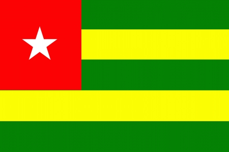 original and simple togo flag isolated vector in official colorsのイラスト素材