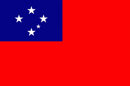 original and simple Western Samoa flag isolated vector in official colorsのイラスト素材