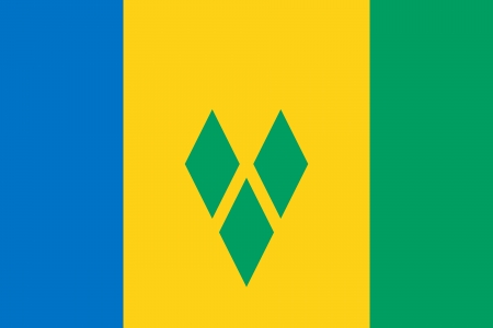 original and simple Saint Vincent and The Grenadines flag isolated vector in official colors and Proportion Correctlyのイラスト素材