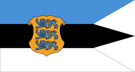 original and simple Estonia Naval flag isolated vector in official colors and Proportion Correctlyのイラスト素材