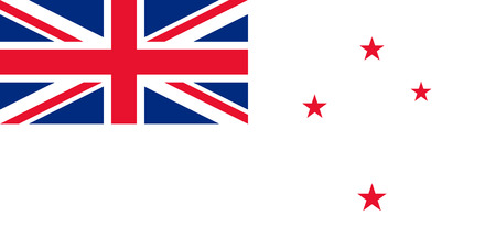 original and simple New Zealand Naval flag isolated vector in official colors and Proportion Correctlyのイラスト素材