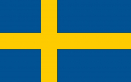 original and simple Sweden flag isolated vector in official colors and Proportion Correctlyのイラスト素材