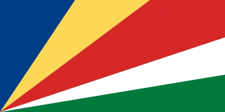 original and simple Seychelles flag isolated vector in official colors and Proportion Correctlyのイラスト素材