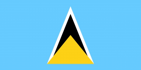 original and simple Saint Lucia flag isolated vector in official colors and Proportion Correctlyのイラスト素材