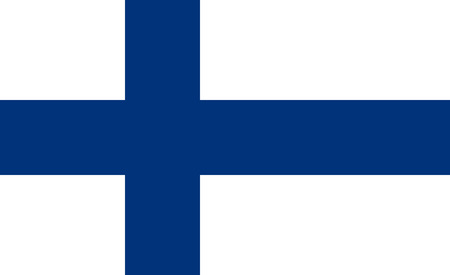 original and simple Finland flag isolated vector in official colors and Proportion Correctlyのイラスト素材