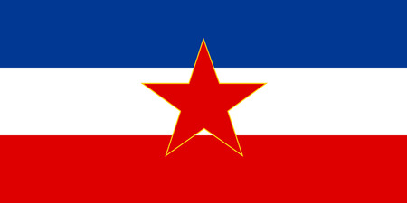 original and simple Yugoslavia flag isolated vector in official colors and Proportion Correctlyのイラスト素材