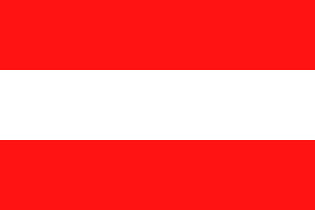 original and simple Austria flag isolated vector in official colors and Proportion Correctlyのイラスト素材