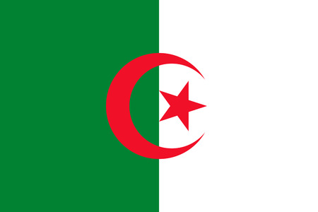 original and simple Algeria flag isolated vector in official colors and Proportion Correctlyのイラスト素材