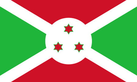 original and simple Burundi flag isolated vector in official colors and Proportion Correctlyのイラスト素材