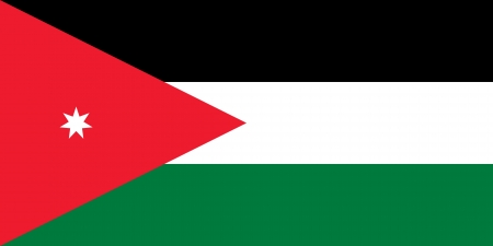  Jordan flag  のイラスト素材