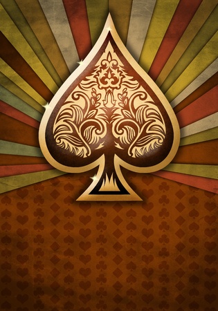 Abstract background with poker spadeの写真素材