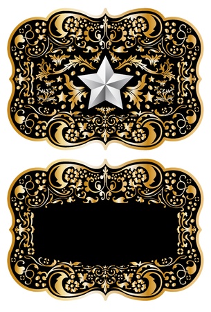 Cowboy belt buckle designの写真素材