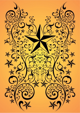 Stars tribal art,  illustration - tattooのイラスト素材