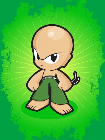Vector character - manga style - martial artists kids - capoeiraのイラスト素材