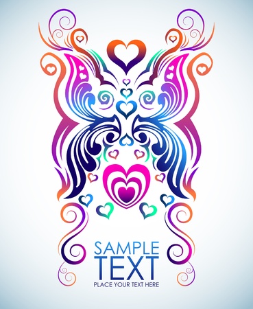 abstract floral butterfly - vector designのイラスト素材