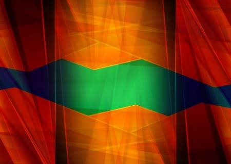Abstract design, green and orange color, background - fractalの写真素材