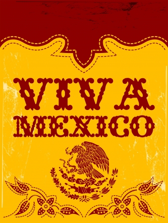 Viva Mexico - mexican holiday vector posterのイラスト素材